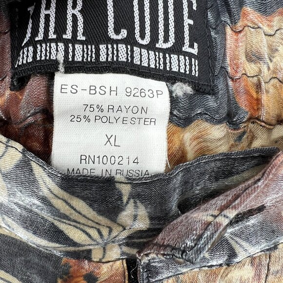 Vintage 80s 90s Bar code baggy long length wild animal shorts tigers leopard XL - Picture 6 of 10